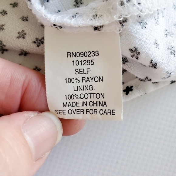 1127 * L.A. Hearts Polka Dot Baby Doll Dress White Black Size M - Picture 4 of 10